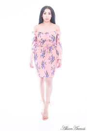 floral dress for women, mini floral dress, women sundress, summer 2 pieces dress, tea party dress