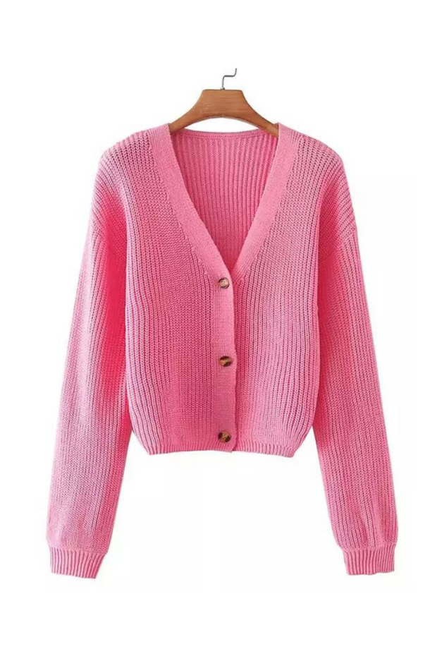 Women pink one-size fits all sweater, trendy casual wear or dress up for all events and seasons