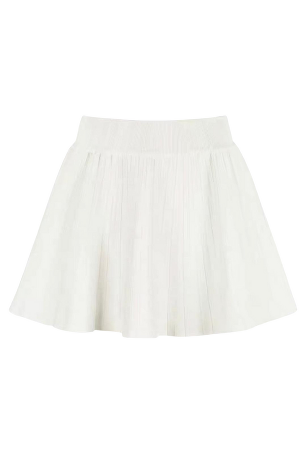 Women white one-size mini pleated skirt, casual wear for summer and all occasions 