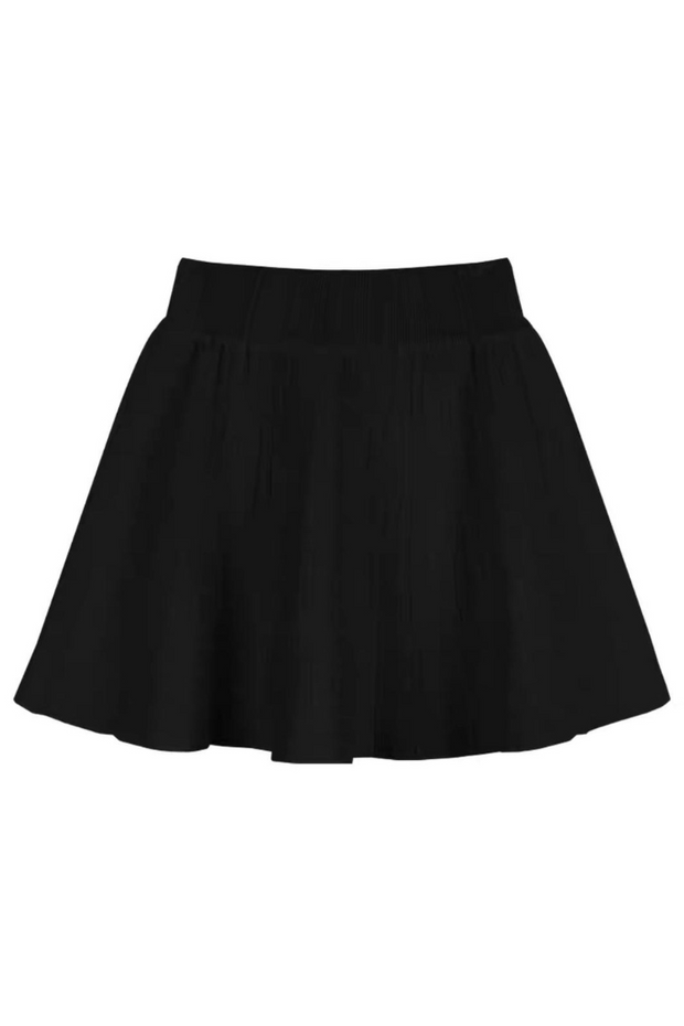 Women black one-size mini pleated skirt, casual wear for summer and all occasions 