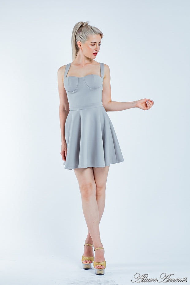 swing dress, skater mini dress, casual dress, mini summer dress, , beach dress, summer dress for women, grey dress