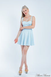 swing dress, skater mini dress, casual dress, mini summer dress, , beach dress, summer dress for women, blue dress