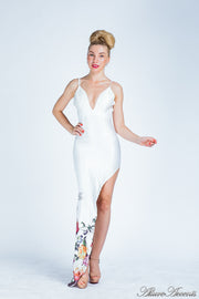 floral dress for women,  sexy satin dress, women satin maxi, cocktail maxi dress, women summer dress, floral bodycon, sexy party dress, summer party dress