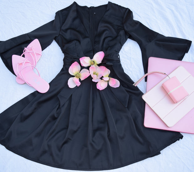 black dress, casual dress, satin mini dress, women satin dress, sexy party satin dress, short summer dress
