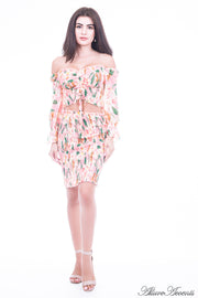 floral dress for women, mini floral dress, women sundress, summer 2 pieces dress, tea party dress