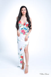 floral dress for women,  sexy satin dress, women satin maxi, cocktail maxi dress, women summer dress, floral bodycon, sexy party dress, summer party dress