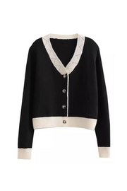 High quality one-size fits all women black fleece sweater, trendy casual outerwear for all season and occasions